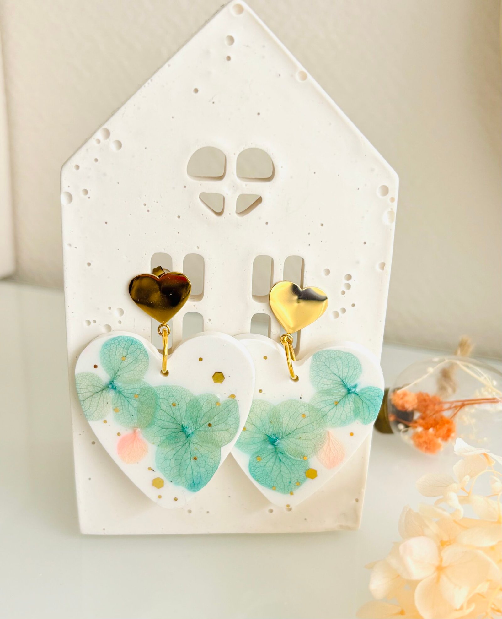 Boucles d’oreilles Bucoliques coeur maxi